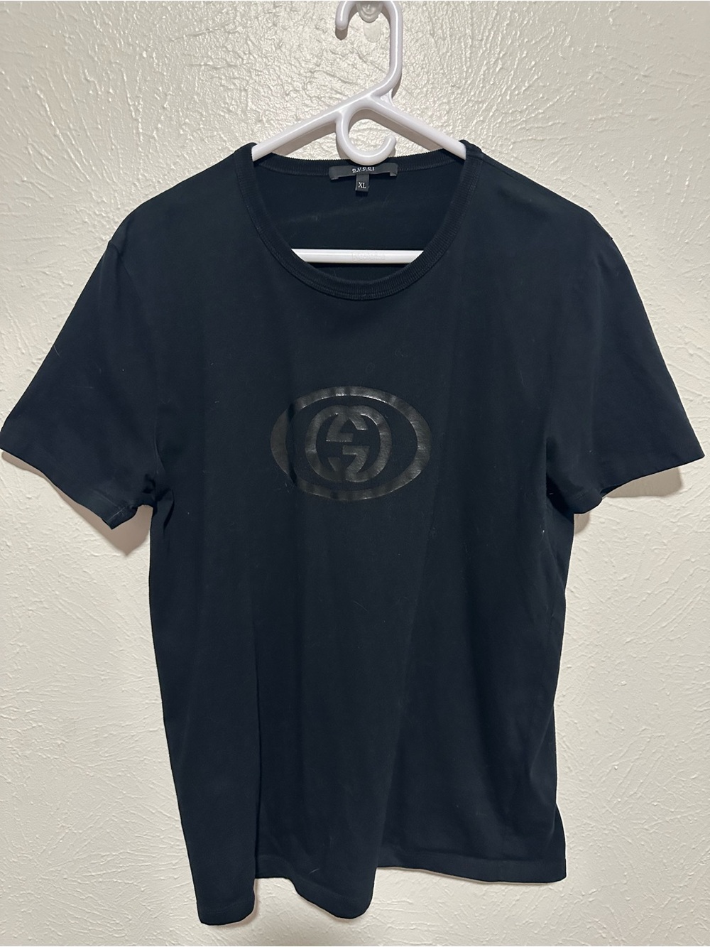 Gucci Black Short-Sleeve Logo Tee